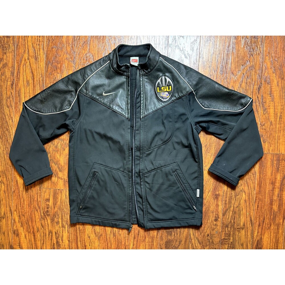 Nike Jacket Leather LSU Tigers BCS 2007 Overlay National Championship S Football